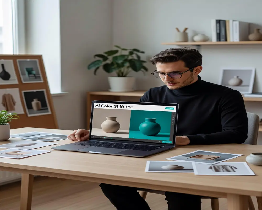describe product color changes ai editor - step by step visual guide