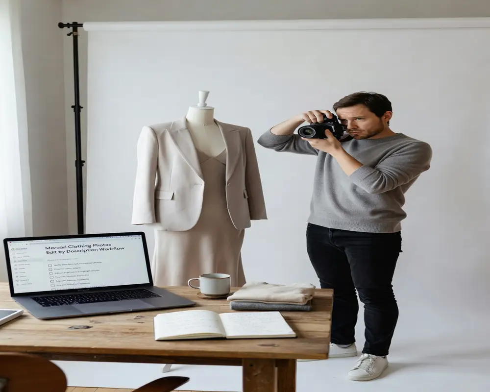 mercari clothing photos edit by description - step by step visual guide