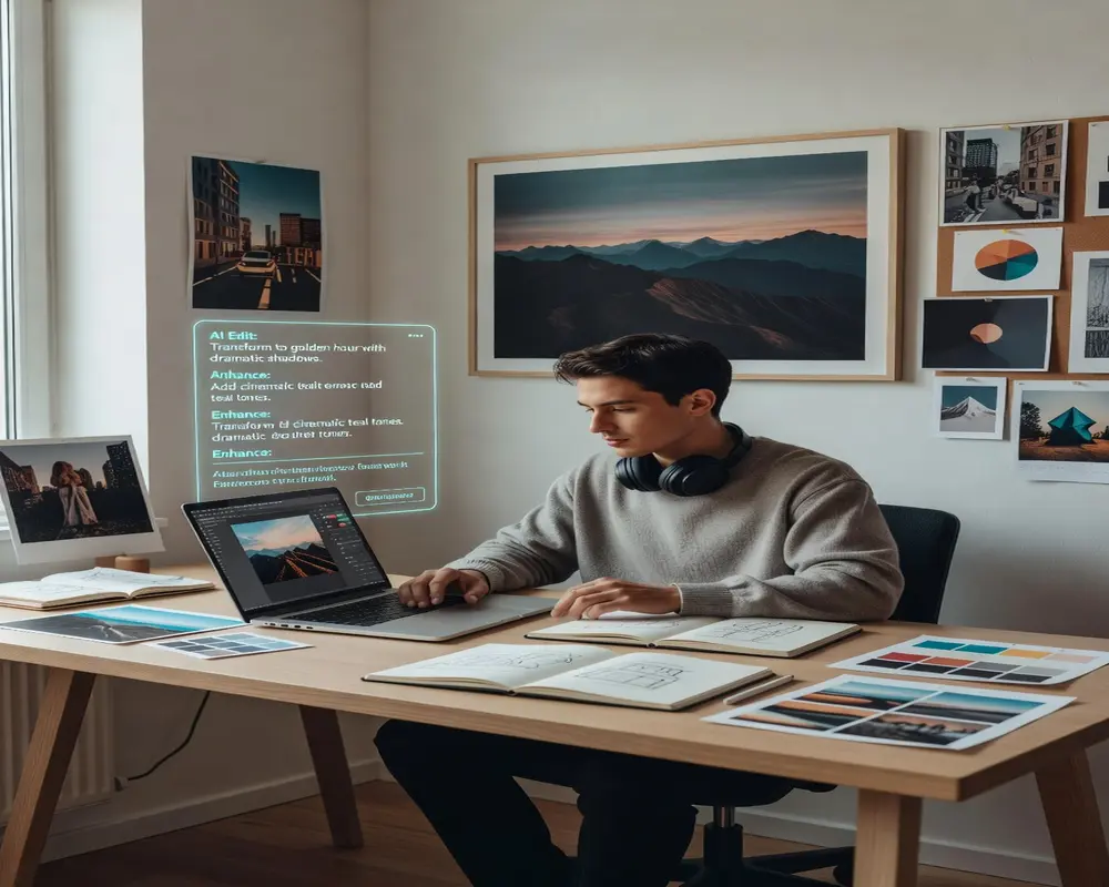 studio quality ai edits via text descriptions - step by step visual guide