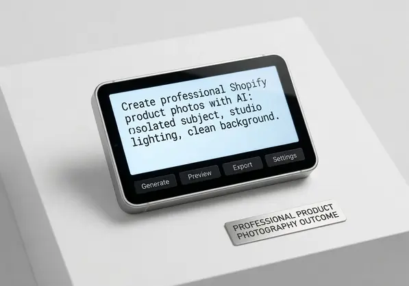text prompt ai tool for shopify product photos - step by step visual guide