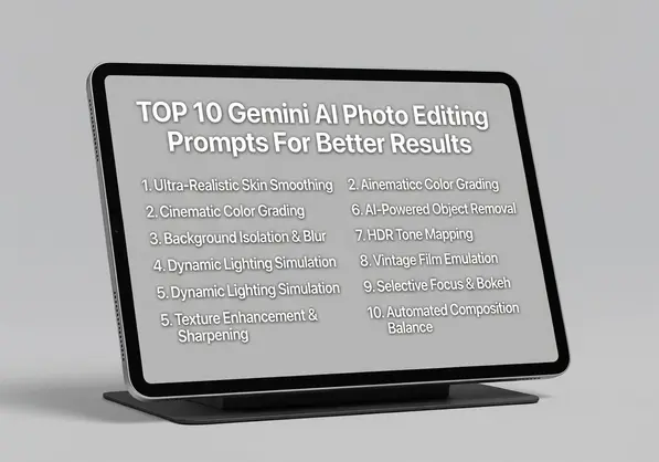 TOP 10 Gemini AI Photo Editing Prompts For Better Results - step by step visual guide